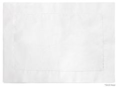 4 x THOMAS FERGUSON Hemstitch Edge 100% Irish Linen Placemats - Dimensions: 36cm x 51cm - Total