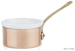 1 x RUFFONI 'Cremeria' Copper Saucepan (10cm) - Handcrafted In Italy - New / Unused Stock