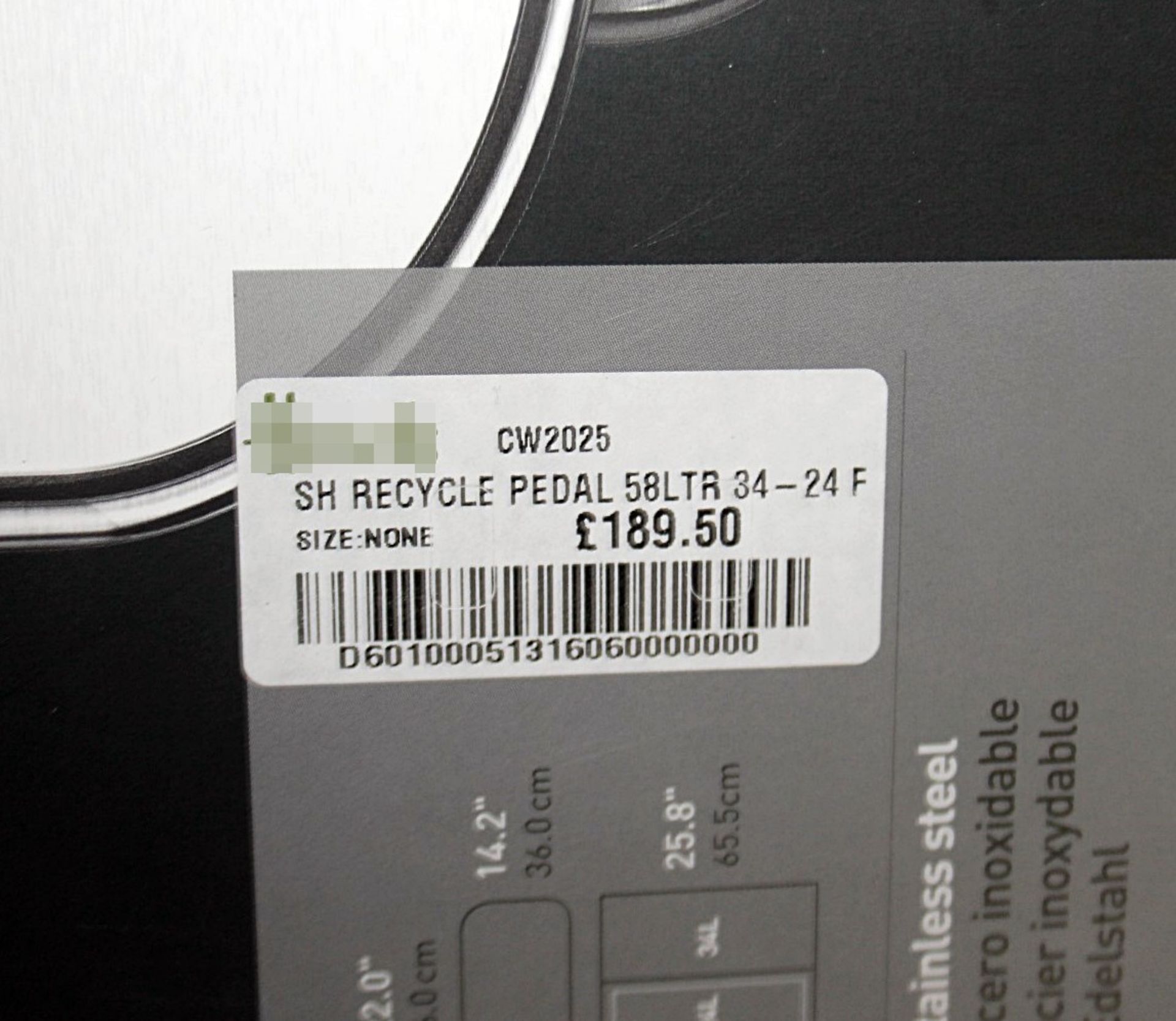1 x SIMPLEHUMAN Dual Compartment Recycling Pedal Bin In Stainless Steel - Original Price £189.95 - Image 10 of 12