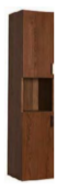 1 x Stonearth Wall Hung Tallboy Bathroom Storage Cabinet - American Solid Walnut - Original RRP £996