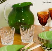 Set of 6 x MARIO LUCA GIUSTI 'Italia' Clear Synthetic Crystal Tumblers (350ml) - Original Price £109