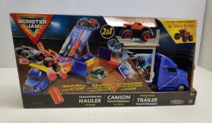 1 x Monster Jam Transforming Hauler Playset with El Toro Monster Truck
