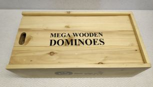 1 x Mega Wooden Dominoes Set by Uber Games