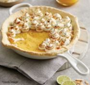 1 x LE CREUSET Signature Cast Iron Skillet Pan In Meringue Cream (23cm) - Original Price £120.00