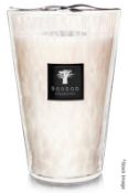 1 x BAOBAB COLLECTION 'White Pearls' Maxi Candle (H35cm / ø23cm) - Original Price £420.00