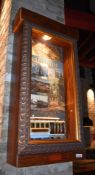 1 x Americana Wall Mounted Illuminated Display Case - SAN FRANCISCO TRAMS - American Themed Showcase