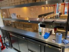 1 x Heated Passthrough Servery With 2-Tier Overshelf, Lighting, Heating And 6 Under Top Heating