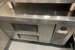 1 x True Large Double Drawer Under Counter Stainless Steel Fridge - Ref: BGK002 - CL806 - Kentish