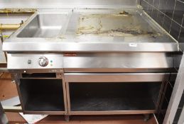 1 x ANGELO PO Commercial Stainless Steel Chip Scuttle, With Prep Section