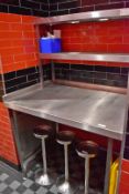 1 x Bridge Catering Stainless Steel Heated Pass Through Food Gantry - Size: H165 x W115 x D80 cm