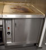 1 x Angelo Po Heated Warming Cabinet With Prep Surface and Stainless Steel Construction