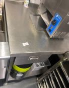 1 x Stainless Steel Prep Table - Approx. 800 X 1000 X 900mm - With Storage Drawer And Undershelf -