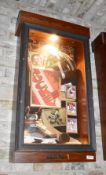 1 x Americana Wall Mounted Illuminated Display Case - CHICAGO ICE HOCKEY - American Themed Showcase