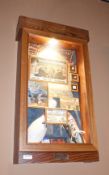 1 x Americana Wall Mounted Illuminated Display Case - RENO TENPIN BOWLING - American Themed Showcase