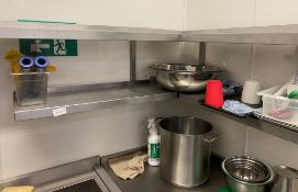 1 x Selection Of Stainless Steel Storage Wall Shelves - Ref: BGC017 - CL807 - Covent Garden,