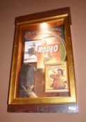 1 x Americana Wall Mounted Illuminated Display Case - CHEYENNE RODEO - American Themed Showcase
