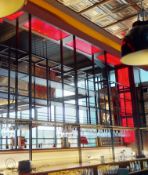 9 x Large Wooden Panels With Glass Inserts For Illuminated Decorative Interior Design Projects