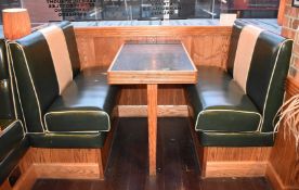 A Pair Of 2-Person Single-sided Seating Benches and 1 x Dining Table to Seat Upto 4 Persons -