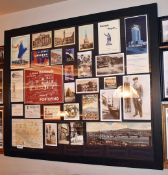 1 x  Large Framed Montage Featuring Nostalgic Italian Imagery - Dimesions - CL804 - Ref: SFB136 -