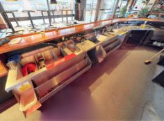Selection of Five Stainless Steel Back Bar Units Including Ice Wells, Speed Rails, Sinks and More!