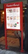 1 x Illuminated Freestanding Menu Board - Dimensions: H200 x W80 x D8cm - From a Popular Italian-