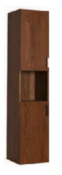 1 x Stonearth Wall Hung Tallboy Bathroom Storage Cabinet - American Solid Walnut - Original RRP £996