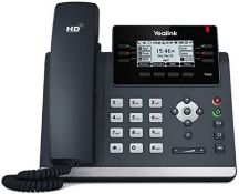 6 x Yealink T42S Office IP Desk Phones With 2.7 Inch Graphical Display - Ultra Elegant Gigabit IP