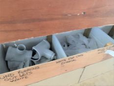 4 x Wall Storage Shelves Including a Large Quantity of UPVC Guttering Fitments