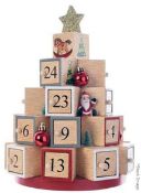 1 x HARRODS OF LONDON / KAEMINGK Wooden Advent Calender