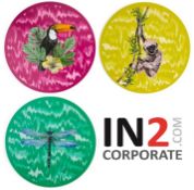 5 x Assorted LES-OTTOMANS + MATTHEW WILLIAMSON 'Tropical' Designer Placemats (Ø30cm)