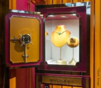 2 x Specially Commissioned Bank Vault Safe-style Illuminated Shop Display Dummy Props