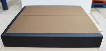 1 x COLUNEX 'Elite' Super Kingsize Divan Bed Base In A Grey Leather RRP £3,008