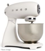 1 x SMEG 50'S Style Stand Mixer In White (4.8L) - Original Price £499.00 - Unused Boxed Stock