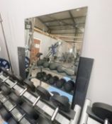 1 x Large Gym Mirror - Commercial Gym Equipment - Location: Blackburn BB6