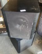 2 x Piega PS2 Powered Subwoofers in Black