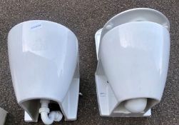 1 x Duravit Stark Wall Mounted Toilet Pan and Bidet Set - Includes Toilet Seat and Tap