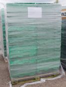 100 x Robust Low Profile Green Plastic Secure Storage Boxes With Attached Hinged Lids -
