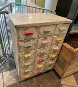 1 x Distressed Restaurant Front of House Host Unit Featuring Dummy Decorative Drawer Front, Menu