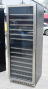 1 x Montpellier Upright Wine Cooler With Stainless Steel Finish and Blue LED Lights