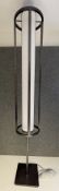 1 x Chelsom Art Deco Style Floor Lamp in Black/Bronze Height 161cm x 30cm Diameter - Unused