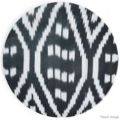 1 x LES-OTTOMANS Porcelain 'Ikat' Round Presentation Plate (32cm) - Original Price £80.00 *Read