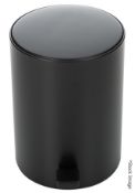 1 x DECOR WALTHER 'TE50' Designer Soft-Close Pedal Bin In Matt Black - Original Price £237.00