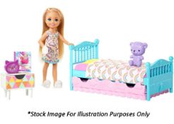 1 x Barbie Club Chelsea 15cm Doll and Bedroom Playset - New/Boxed