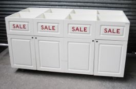 1 x Commercial 1.7-Metre Long 4-Door Retail Unit - More Images Added