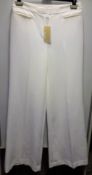 1 x Michael Kors Cream Bootcut Trousers - Size: 10 - Material: 94% Polyester, 6% Elasane - From a