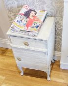 A Pair Of Small 1-Door / 1-Drawer Storage Units With A Crackle-Glaze Finish - Recently Removed