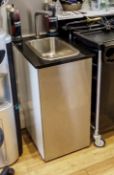 1 x Marble Topped Sink Unit Wash Station - Recently Removed From A Boutique Hair Salon - Ref: