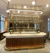 1 x Restaurant Bar Featuring Bar Front, Back Bar Equipment, Refrigeration & Overhead Display Unit