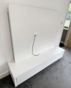 1 x Bespoke Media Wall Unit In White - Ref: FRNT-BD(A)/1stFLR - CL742 - NO VAT ON THE HAMMER -
