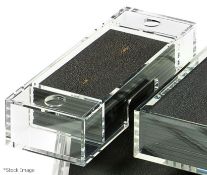 6 x POSH TRADING COMPANY Coastbox with Faux Shagreen Double Coaster Serving Mats - Original Price £